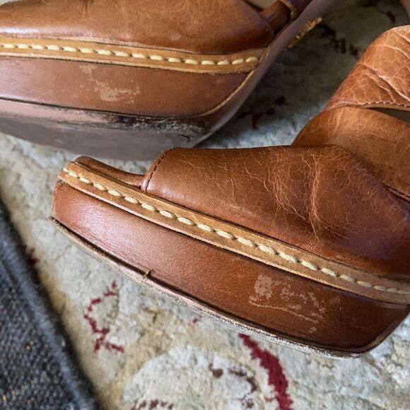 Prada brown leather 4” heels. - Picture 8 of 9